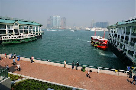 star ferry pier - Central Pier, Hong Kong Photographie de stock - Rights-Managed, Code: 855-02988826