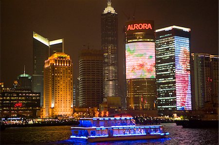 río huangpur - Pudong skyline, Shanghai, China Foto de stock - Con derechos protegidos, Código: 855-02989119