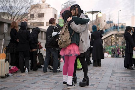 Girls dressed up at Harajuku, Tokyo, Japan Stock Photo - Rights-Managed, Code: 855-02989427