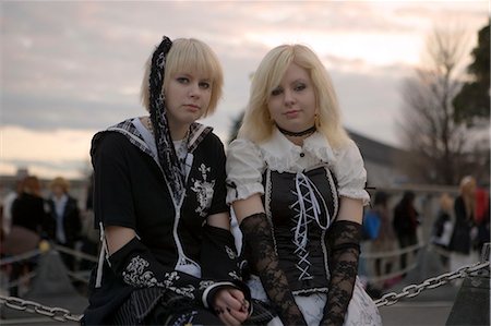 Girls dressed up at Harajuku, Tokyo, Japan Stock Photo - Rights-Managed, Code: 855-02989428