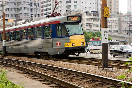 Light rail in Yuen Long,New Territories,Hong Kong Stock Photo - Rights-Managed, Code: 855-03024008