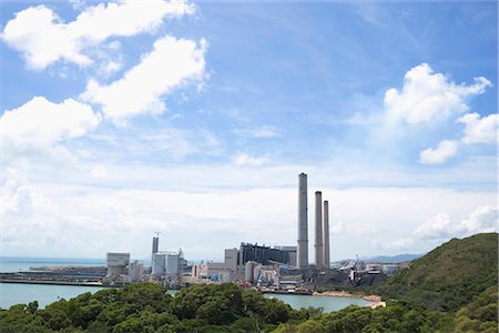 Power plant in Yung Shu Wan,Lamma Island,Hong Kong Fotografie stock - Rights-Managed, Codice: 855-03024125