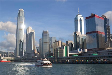 simsearch:855-03023340,k - Central skyline from ferry,Hong Kong Stock Photo - Rights-Managed, Code: 855-03024135