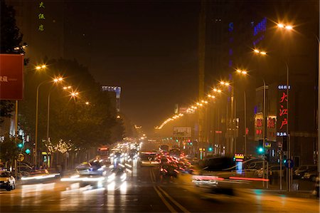 dalian china - Renmin Road at night,Dalian,China,Dalian China Stock Photo - Rights-Managed, Code: 855-03024225