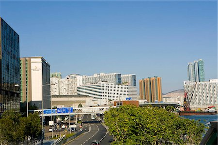 foot bridge - Cityscape of Tsimshatsui East and Hung Hom,Kowloon,Hong Kong Stock Photo - Rights-Managed, Code: 855-03024400