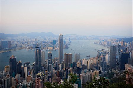 simsearch:855-03026687,k - Cityscape from the Peak,Hong Kong at dusk Stock Photo - Rights-Managed, Code: 855-03024475