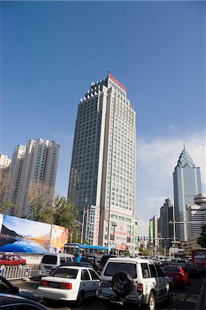 Skyscrapers in downtown of Wulumuqi,Xinjiang Uyghur autonomy district,Silk Road,China Stock Photo - Rights-Managed, Code: 855-03024772