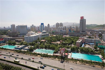 Paysage urbain du centre-ville, Wulumuqi, district d'autonomie Xinjiang Uyghur, route de la soie, Chine Photographie de stock - Rights-Managed, Code: 855-03024824