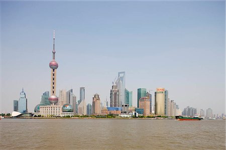 simsearch:855-02989146,k - Skyline of Pudong from the Bund,Shanghai,China Foto de stock - Direito Controlado, Número: 855-03024866