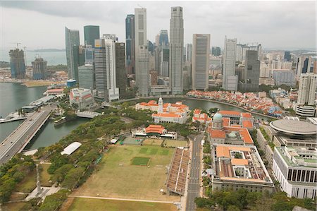 singapore skyline - Paysage urbain de Singapour Photographie de stock - Rights-Managed, Code: 855-03024943