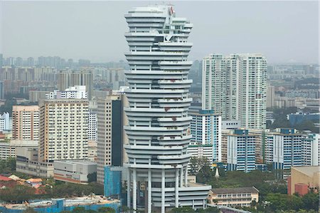 singapore business - Cityscape through the Singapore Flyer (giant observation wheel),Singapore Stock Photo - Rights-Managed, Code: 855-03025046