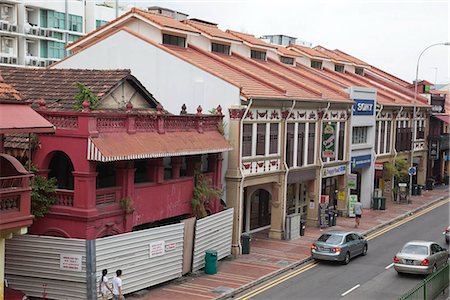 peranakan - Architecture indigène dans la région de Katong, Singapour Photographie de stock - Rights-Managed, Code: 855-03025189