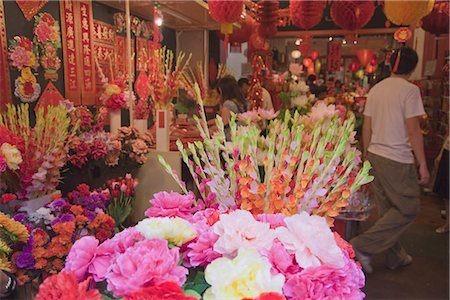 flower stall - Flower stall in Chinatown,Singapore Stock Photo - Rights-Managed, Code: 855-03025224