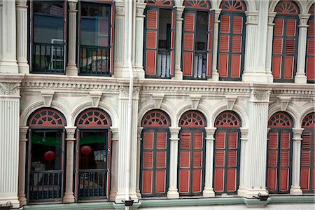 Ethnic architecture in Chinatown,Singapore Stock Photo - Rights-Managed, Code: 855-03025235