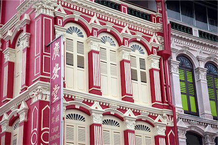 singapore window - Ethnic architecture in Chinatown,Singapore Stock Photo - Rights-Managed, Code: 855-03025231