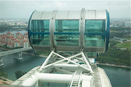 spore - Cityscape through the Singapore Flyer (giant observation wheel),Singapore Stock Photo - Rights-Managed, Code: 855-03025254