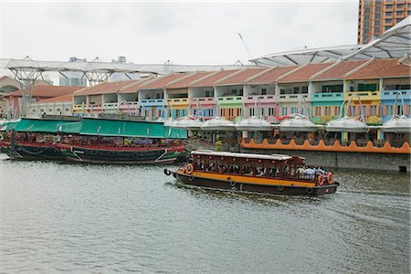 singapore transportation - Clarke Quay,Singapore Stock Photo - Rights-Managed, Code: 855-03025269