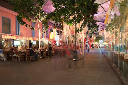 singapore - Vie nocturne de Clarke Quay, Singapour Photographie de stock - Rights-Managed, Code: 855-03025319