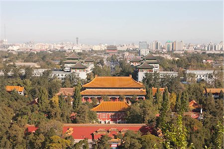 Dianmen Ave., vue depuis le parc Jingshan, Beijing, Chine Photographie de stock - Rights-Managed, Code: 855-03025764