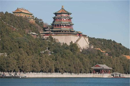 summer palace - Kunming Lake and Buddhist Fragrance Pavilion,Summer Palace,Beijing,China Foto de stock - Con derechos protegidos, Código: 855-03025830