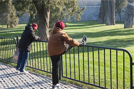People doing exercise at the garden of Temple of Heaven,Beijing,China Stock Photo - Rights-Managed, Code: 855-03025848