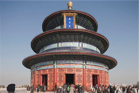 Salle de prière pour les bonnes récoltes (Qinian dian) Temple du ciel, Pékin, Chine Photographie de stock - Rights-Managed, Code: 855-03025854