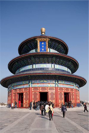 Salle de prière pour les bonnes récoltes (Qinian dian) Temple du ciel, Pékin, Chine Photographie de stock - Rights-Managed, Code: 855-03025856