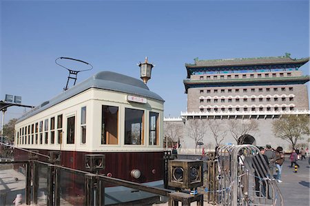 Tram,Qianment (Front Gate),Beijing,China Stock Photo - Rights-Managed, Code: 855-03025867
