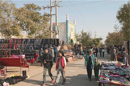 provincia di xinjiang - Local bazaar,near Gaochang ruins,Turpan,Xinjiang,China Fotografie stock - Rights-Managed, Codice: 855-03026438