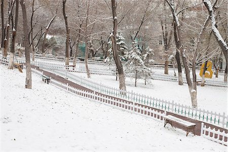 Hongshan Park dans la neige, Wulumuqi (Urumqi), Xinjiang, Chine Photographie de stock - Rights-Managed, Code: 855-03026582