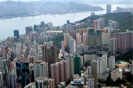 Aerial view over North Point,Hong Kong Foto de stock - Con derechos protegidos, Código: 855-03026670