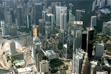 Aerial view over Central & Admiralty,Hong Kong Foto de stock - Direito Controlado, Número: 855-03026719