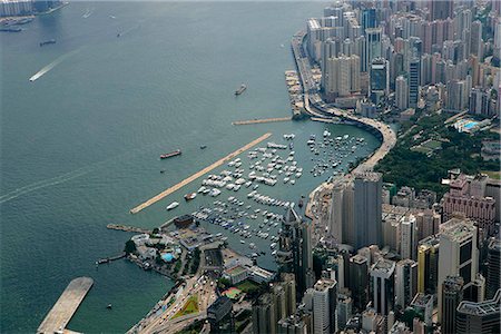 simsearch:855-03026730,k - Aerial view over Causeway Bay & Victoria Harbour,Hong Kong Stock Photo - Rights-Managed, Code: 855-03026725