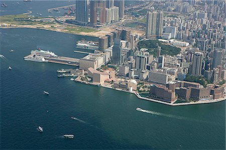 Aerial view over Tsim Sha Tsui,Hong Kong Stock Photo - Rights-Managed, Code: 855-03026726