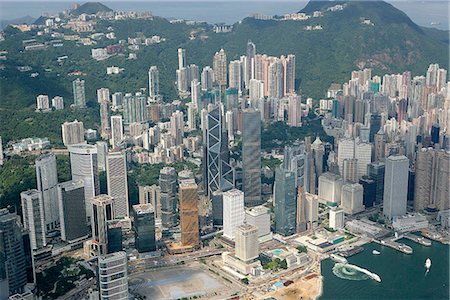 Aerial view over Central & Admiralty,Hong Kong Foto de stock - Direito Controlado, Número: 855-03026728