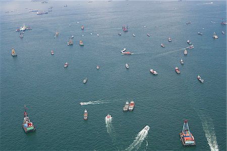 simsearch:855-03026742,k - Luftaufnahme über den Victoria Harbour, Hong Kong Stockbilder - Lizenzpflichtiges, Bildnummer: 855-03026732