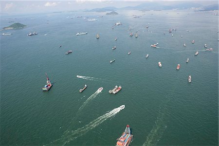simsearch:855-03026742,k - Luftaufnahme über den Victoria Harbour, Hong Kong Stockbilder - Lizenzpflichtiges, Bildnummer: 855-03026733
