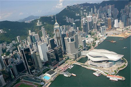 Vue aérienne de Wanchai, Hong Kong Photographie de stock - Rights-Managed, Code: 855-03026750