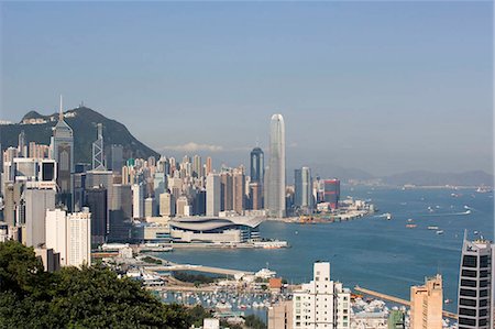 Hong Kong skyline from Braemer Hill,Hong Kong Stock Photo - Rights-Managed, Code: 855-03021816