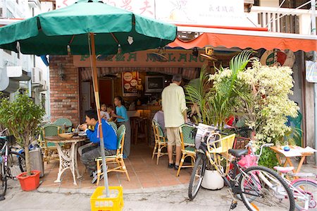 An Italian food restaurant,Lamma Island,Hong Kong Fotografie stock - Rights-Managed, Codice: 855-03021887