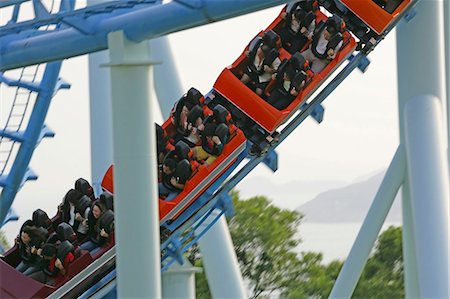 people screaming on a roller coaster - The Dragon roller coaster,Ocean Park,Hong Kong Stock Photo - Rights-Managed, Code: 855-03022242