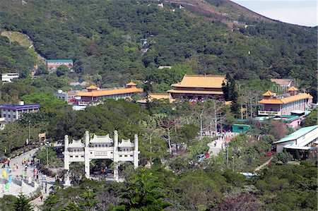 simsearch:855-03026213,k - Overlooking the Po Lin Monastery from the Giant Buddha statue,Lantau Island,Hong Kong Stock Photo - Rights-Managed, Code: 855-03022364