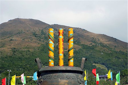 simsearch:855-03026340,k - Incense outside the Po Lin Monastery,Lantau Island,Hong Kong Stock Photo - Rights-Managed, Code: 855-03022365