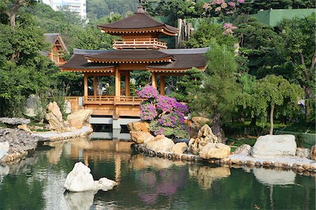 Chi Lin Nunnery chinese garden,Diamond Hill,Hong Kong Foto de stock - Con derechos protegidos, Código: 855-03022563