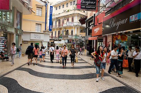 At Rua de S. Domingos Shopping Street,Macau Stock Photo - Rights-Managed, Code: 855-03022662