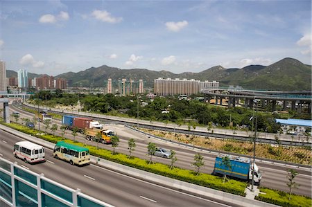 freeways trucks - Cityscape of Tuen Mun,Hong Kong Stock Photo - Rights-Managed, Code: 855-03022974