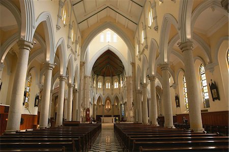 Interior of Cathedral of the Immaculate Conception,Hong Kong Foto de stock - Direito Controlado, Número: 855-03023117