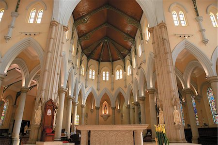 Interior of Cathedral of the Immaculate Conception,Hong Kong Foto de stock - Direito Controlado, Número: 855-03023118