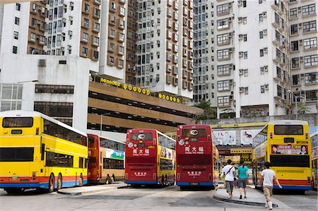 Bus terminal, Shaukeiwan, Hong Kong Photographie de stock - Rights-Managed, Code: 855-03023913