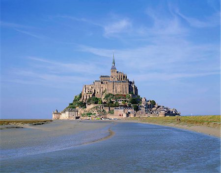 Mont Saint Michel, UNESCO World Heritage Site, Manche, Normandy, France Foto de stock - Con derechos protegidos, Código: 855-03254859